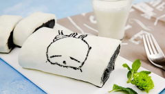 兔兔这么可耐，流氓兔黑白蛋糕卷