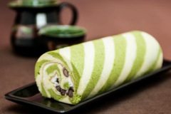 蛋糕培训：日式抹茶红豆海绵卷